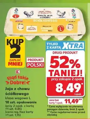Jaja z chowu ściółkowego klasa L Stąd takie Dobre!