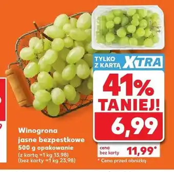 Kaufland Winogrona jasne bezpestkowe oferta