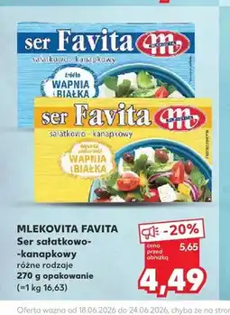 Kaufland Ser sałatkowo-kanapkowy Mlekovita Favita 18% oferta