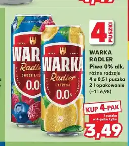 Kaufland Piwo bezalkoholowe Warka Radler Owoce Leśne oferta