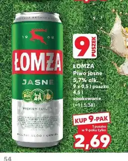 Kaufland Piwo Łomża Jasne 9-pak oferta