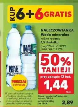 Kaufland Woda mineralna Nałęczowianka oferta