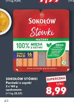 Kaufland Parówki z szynki Sokołów Stówki 2-pak oferta