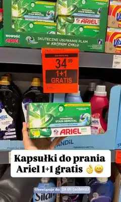 ALDI Kapsułki do prania Ariel Allin1 PODS Mountain Spring Universal oferta