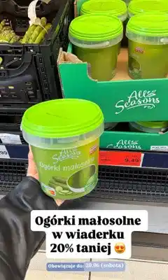 ALDI Ogórki małosolne All Seasons oferta