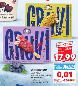 Kaufland Lody na patyku Gruvi Mirtillo Sammontana oferta