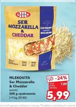 Kaufland Ser Mozzarella & Cheddar wiórki Mlekovita oferta