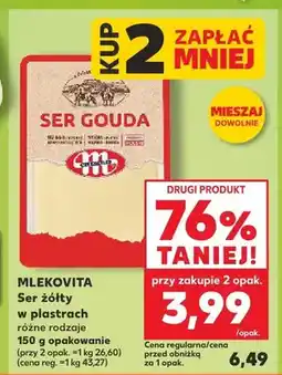 Kaufland Ser żółty w plastrach Mlekovita oferta