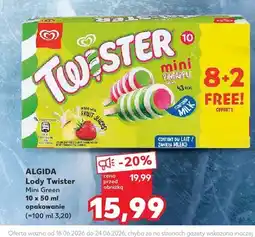 Kaufland Lody Twister Mini Green Algida oferta