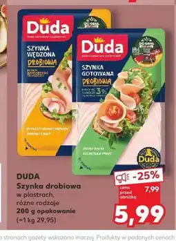 Kaufland Szynka wędzona drobiowa Duda oferta