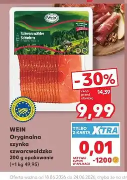 Kaufland Szynka szwarcwaldzka oryginalna Wein oferta
