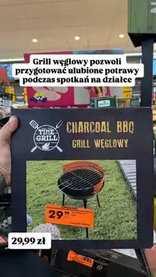 Biedronka Grill węglowy okrągły 26 cm Time For Grill oferta