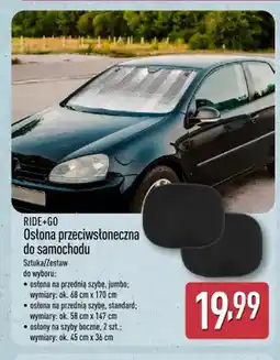 ALDI Osłona przeciwsłoneczna do samochodu na przednią szybę jumbo Ride+Go oferta
