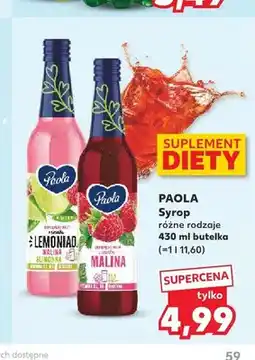 Kaufland Syrop Paola Lemoniada Malina & Limonka oferta