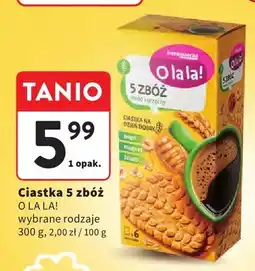 Intermarche Ciastka 5 zbóż miód i orzechy O la la! oferta