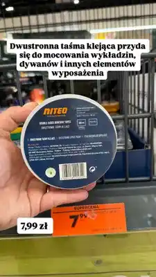 Biedronka Dwustronna taśma klejąca Niteo oferta