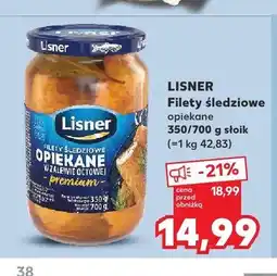 Kaufland Filety śledziowe opiekane w zalewie octowej premium Lisner oferta