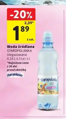 Intermarche Woda źródlana Staropolanka Kids niegazowana oferta