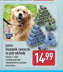 ALDI Dozownik i woreczki na psie odchody ROMEO 17-pak oferta
