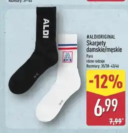 ALDI Skarpety damskie/męskie ALDIoriginal oferta