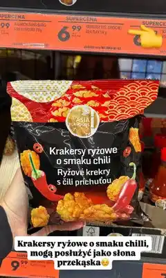 Biedronka Krakersy ryżowe Asia Flavours o smaku chili oferta
