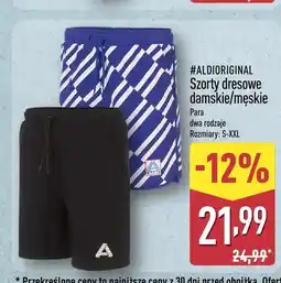 ALDI Szorty dresowe damskie/męskie ALDIoriginal oferta