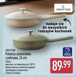 ALDI Patelnia aluminiowa z pokrywką Crofton 26 cm oferta