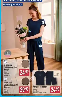 ALDI T-shirt z modalem damski UP2FASHION oferta