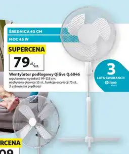 Auchan Wentylator podłogowy Qilive biały oferta