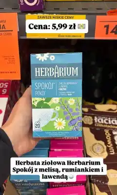 Biedronka Herbata ziołowa Herbarium Spokój oferta