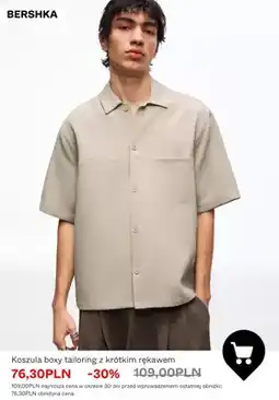 Bershka Koszula boxy tailoring z krótkim rękawem Bershka oferta
