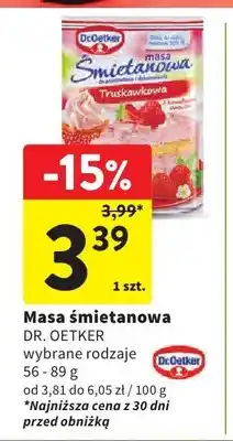 Intermarche Masa śmietanowa Dr. Oetker oferta
