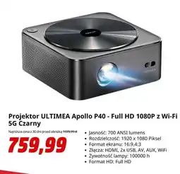 Media Markt Projektor Ultimea Apollo P40 czarny oferta