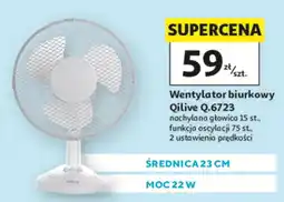 Auchan Wentylator biurkowy Qilive Q.6723 oferta