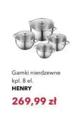 Nela Garnki nierdzewne Henry 8 elementów oferta