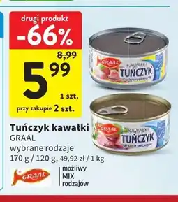 Intermarche Tuńczyk kawałki w oleju roślinnym Graal oferta
