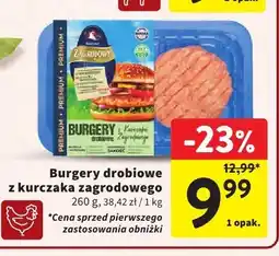 Intermarche Burgery drobiowe z kurczaka Zagrodowego oferta