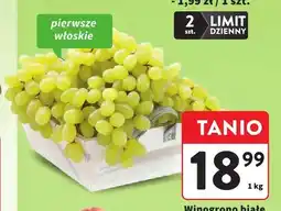 Intermarche Winogrono białe włoskie luz oferta