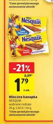 Intermarche Mleczna kanapka Nesquik Latte oferta