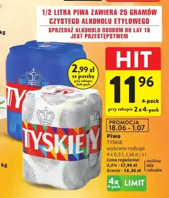 Intermarche Piwo Tyskie Gronie 4-pak oferta