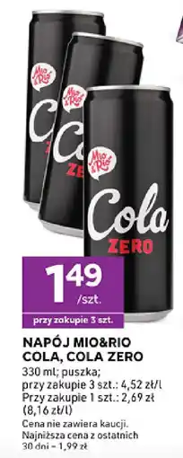 Stokrotka Napój mio&rio cola, cola zero oferta