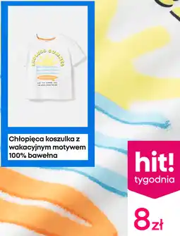 Pepco Chłopięca koszulka z wakacyjnym motywem 100% bawełna oferta