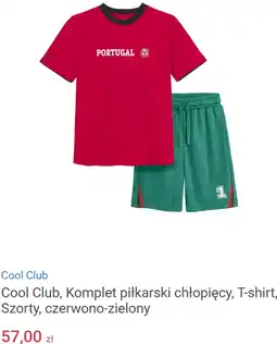 Smyk Cool Club, Komplet piłkarski chłopięcy, T-shirt, Szorty, czerwono-zielony oferta