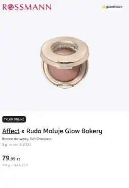 Rossmann Affect x Ruda Maluje Glow Bakery Bronzer do twarzy, Soft Chocolate oferta
