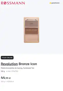 Rossmann Revolution Bronze Icon Paleta bronzerów do twarzy, Sunkissed Tan oferta