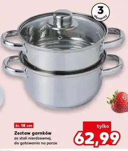 Kaufland Zestaw garnków do gotowania na parze oferta