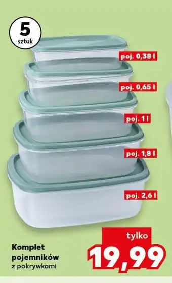 Kaufland Komplet pojemników z pokrywkami oferta