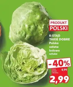 Kaufland K-Stąd Takie Dobre Polska sałata lodowa oferta