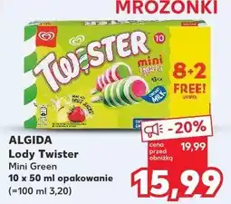 Kaufland Algida Lody Twister Mini Green oferta
