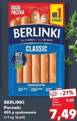 Kaufland Berlinki Parówki Classic oferta